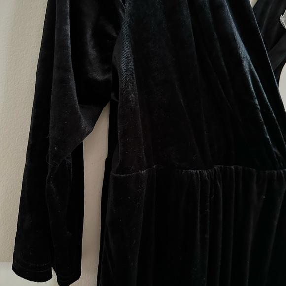 NWT| Velvet Long Sleeve cinched Waist Dress - Picture 4 of 5